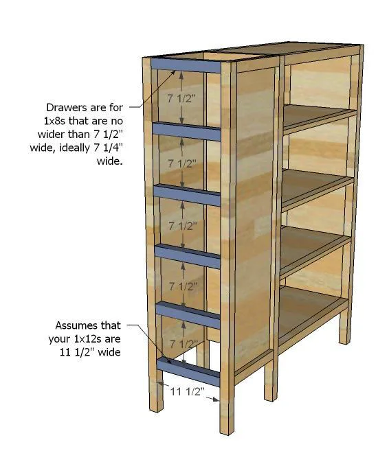 Dresser Bookshelf Support for Board and Batten Bunk System, step 8
