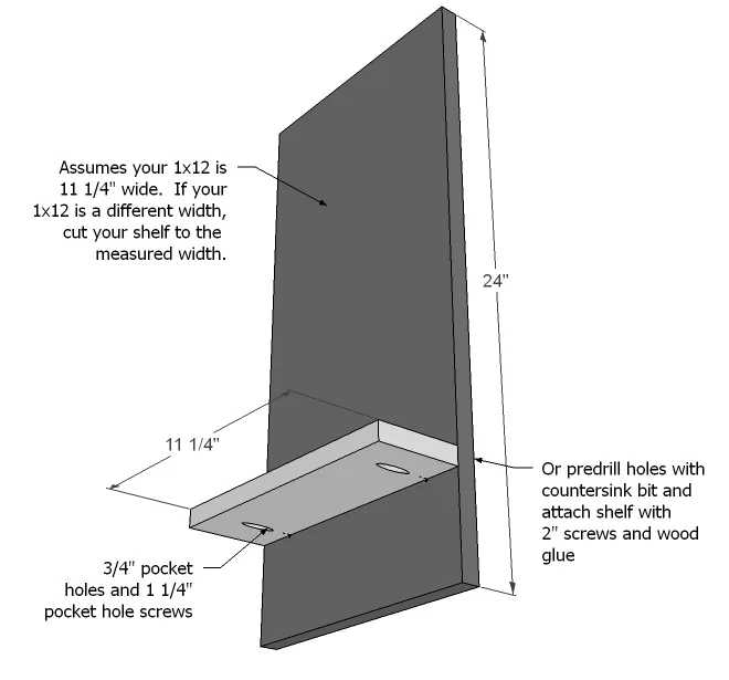 Easiest Chalkboard Shelf from Scraps, step 1