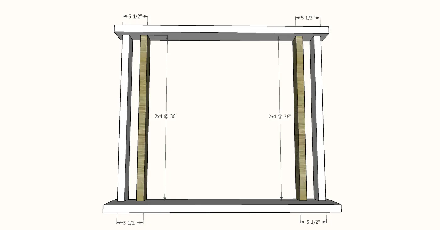Easiest DIY Faux Mantle, step 2