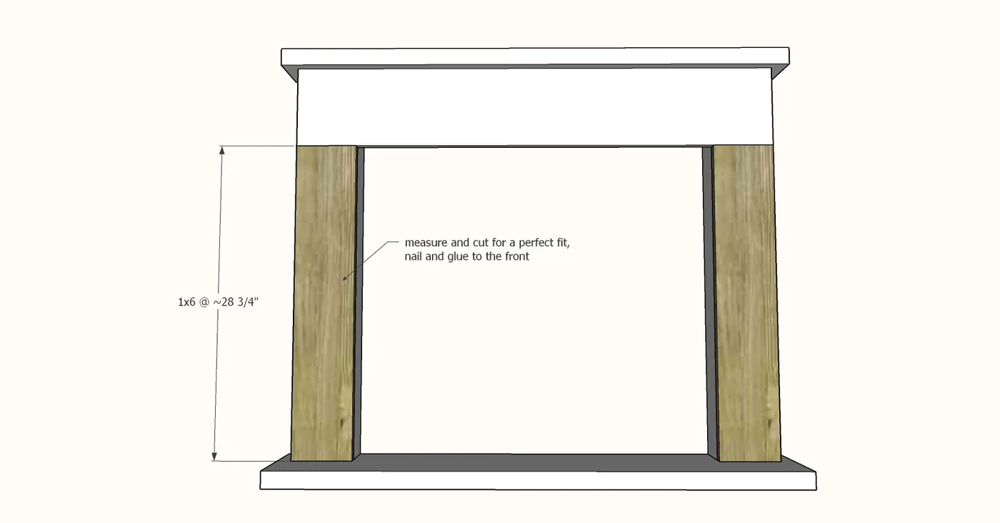 Easiest DIY Faux Mantle, step 4