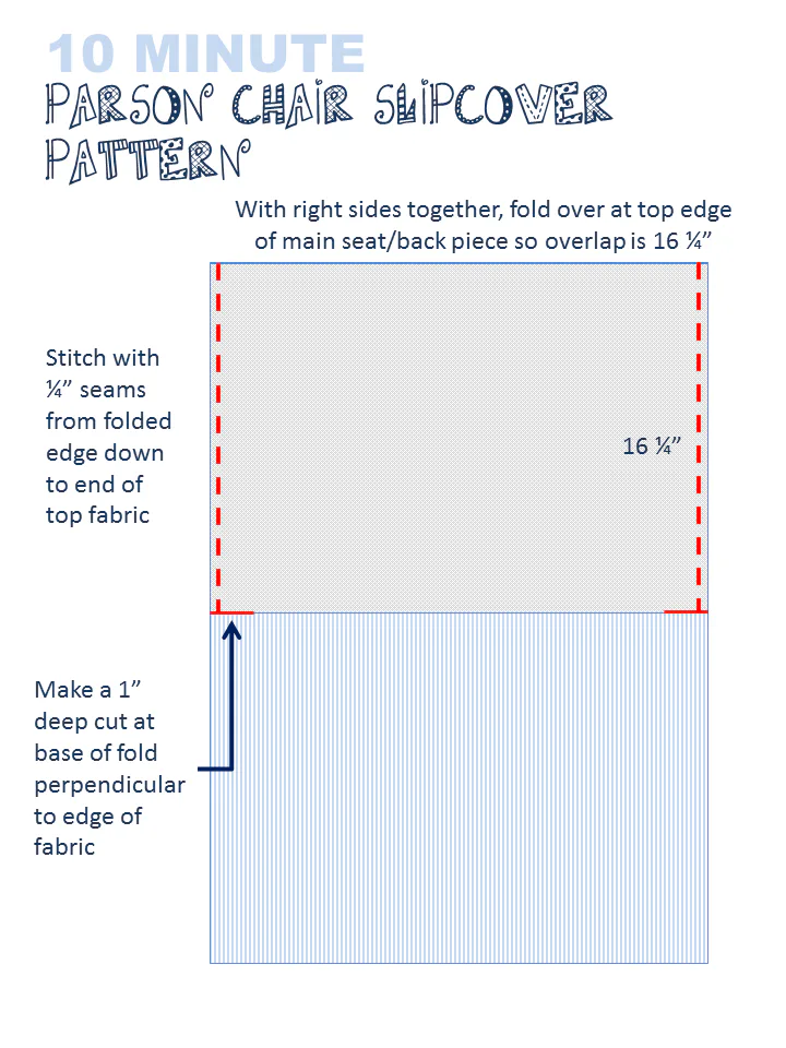 Easiest Parson Chair Slipcovers, step 2