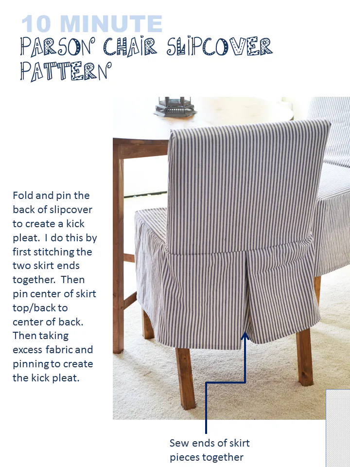 Easiest Parson Chair Slipcovers, step 6