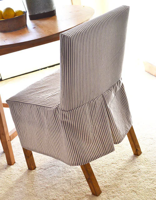 Easiest Parson Chair Slipcovers, step 7