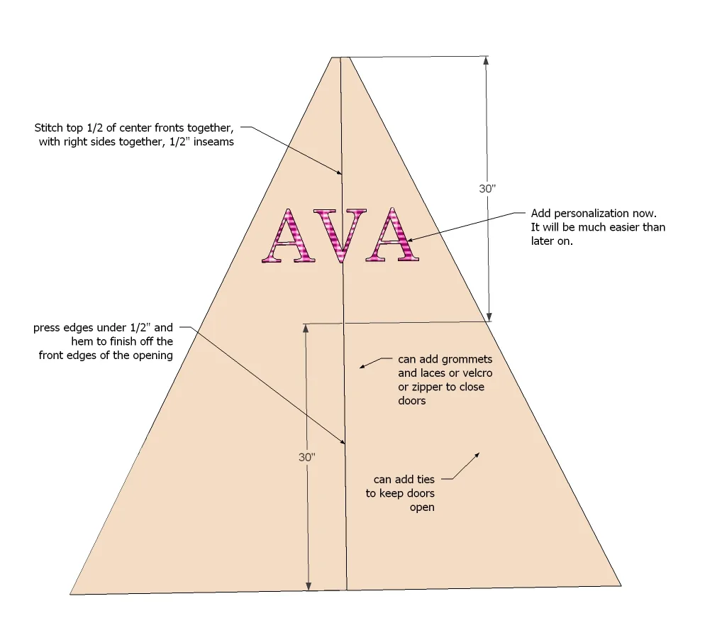 Easiest Play TeePee Tutorial, step 2