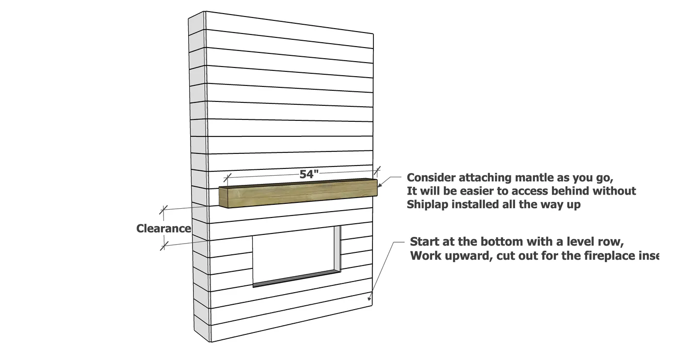 Easiest Shiplap Fireplace Tutorial and Video, step 4
