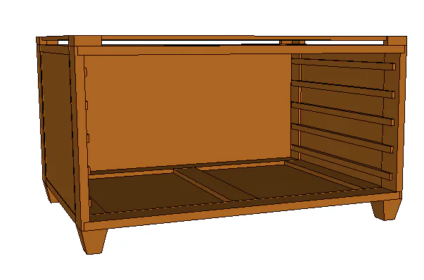 East Fork Map Cabinet / Occasional Table with Safety Glass Top, step 5