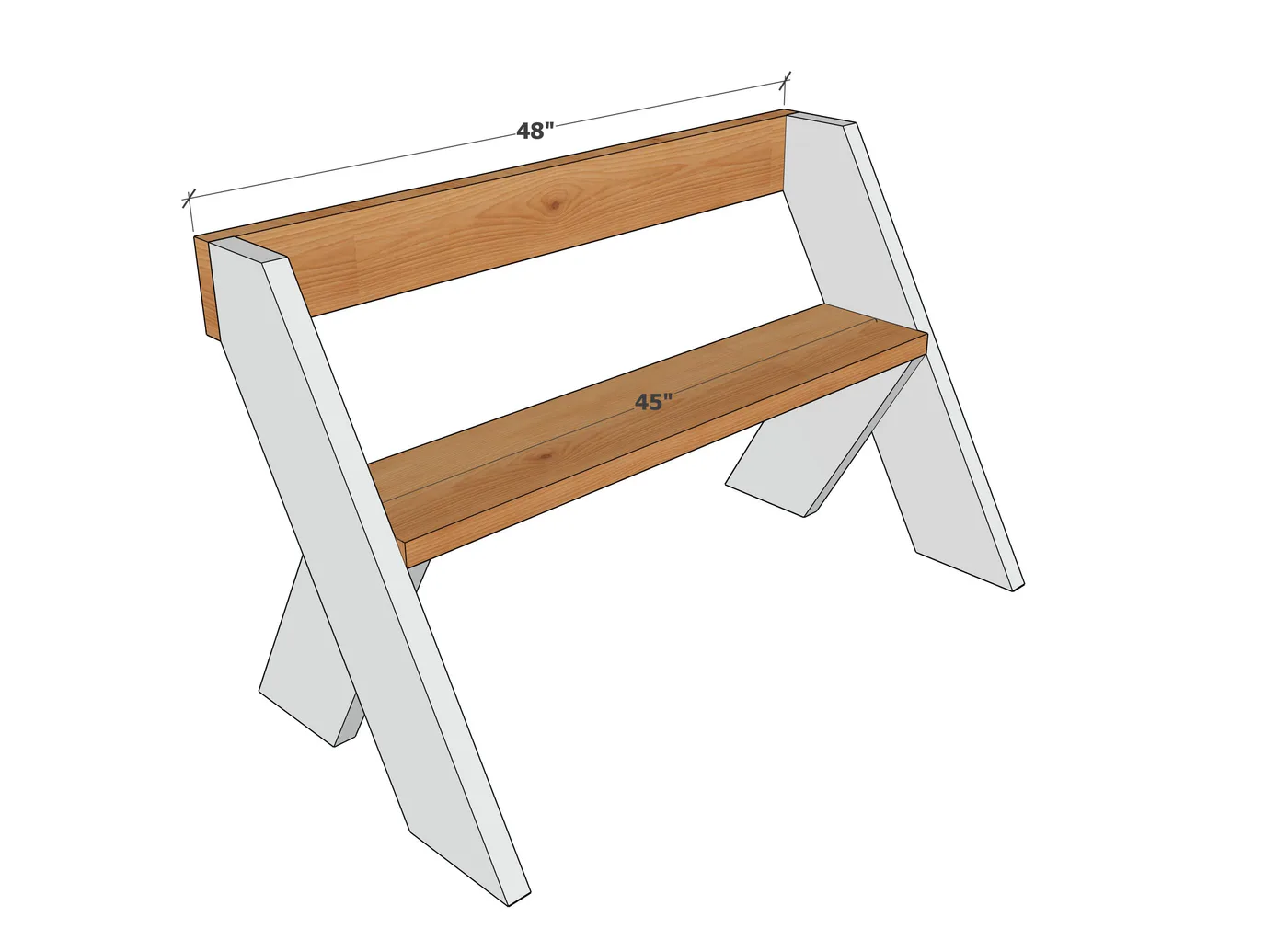 Easy 6-Board Leopold Bench with Cut List, step 4