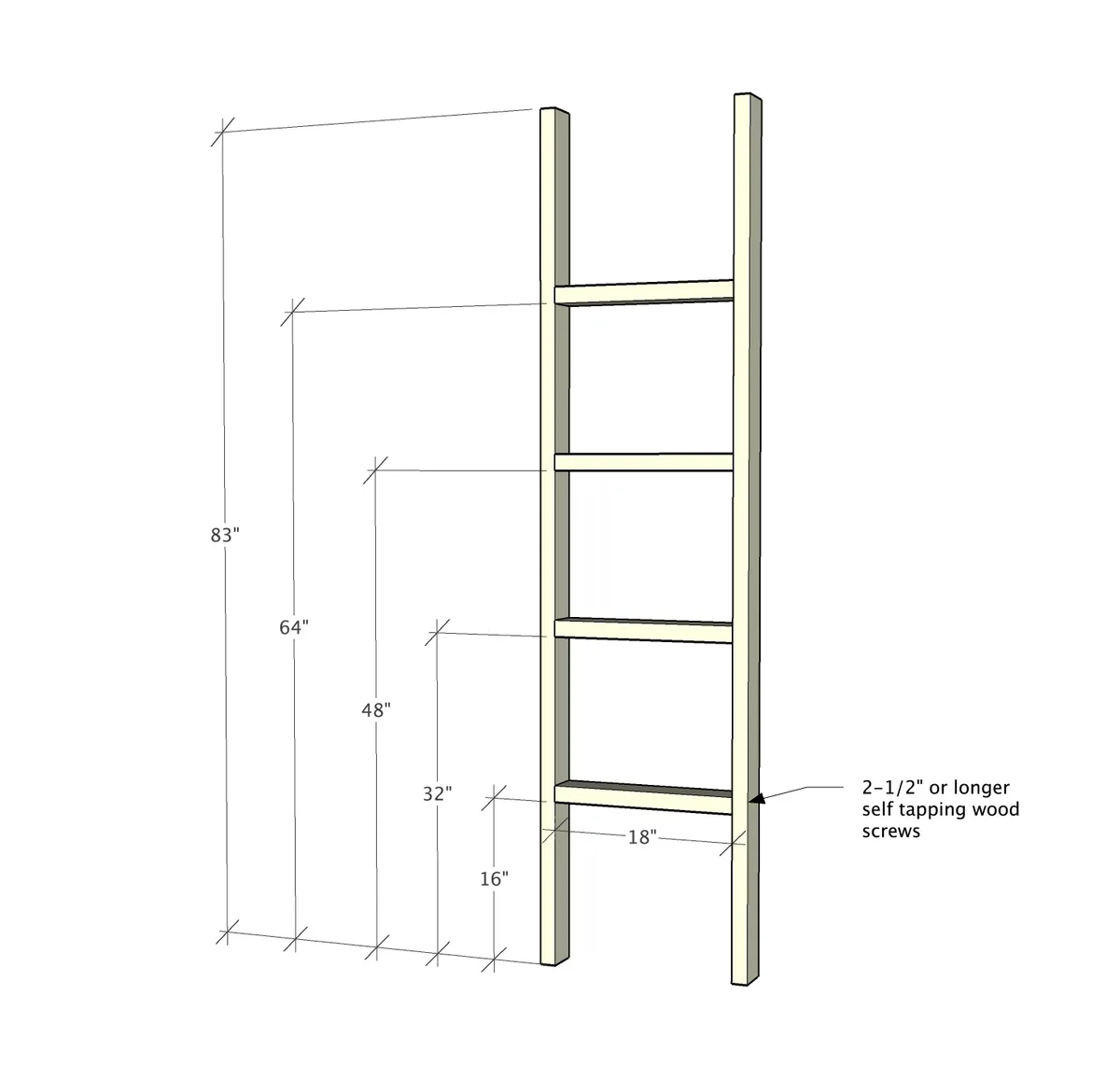EASY Blanket Ladder from 2x4 Lumber!, step 1