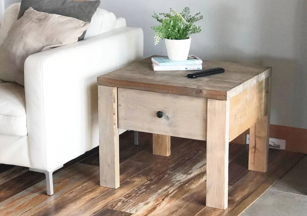 Easy Build End Table or Nightstand with Drawer