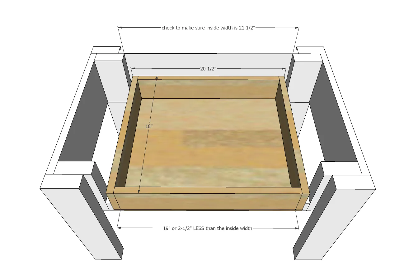 Easy Build End Table or Nightstand with Drawer, step 5