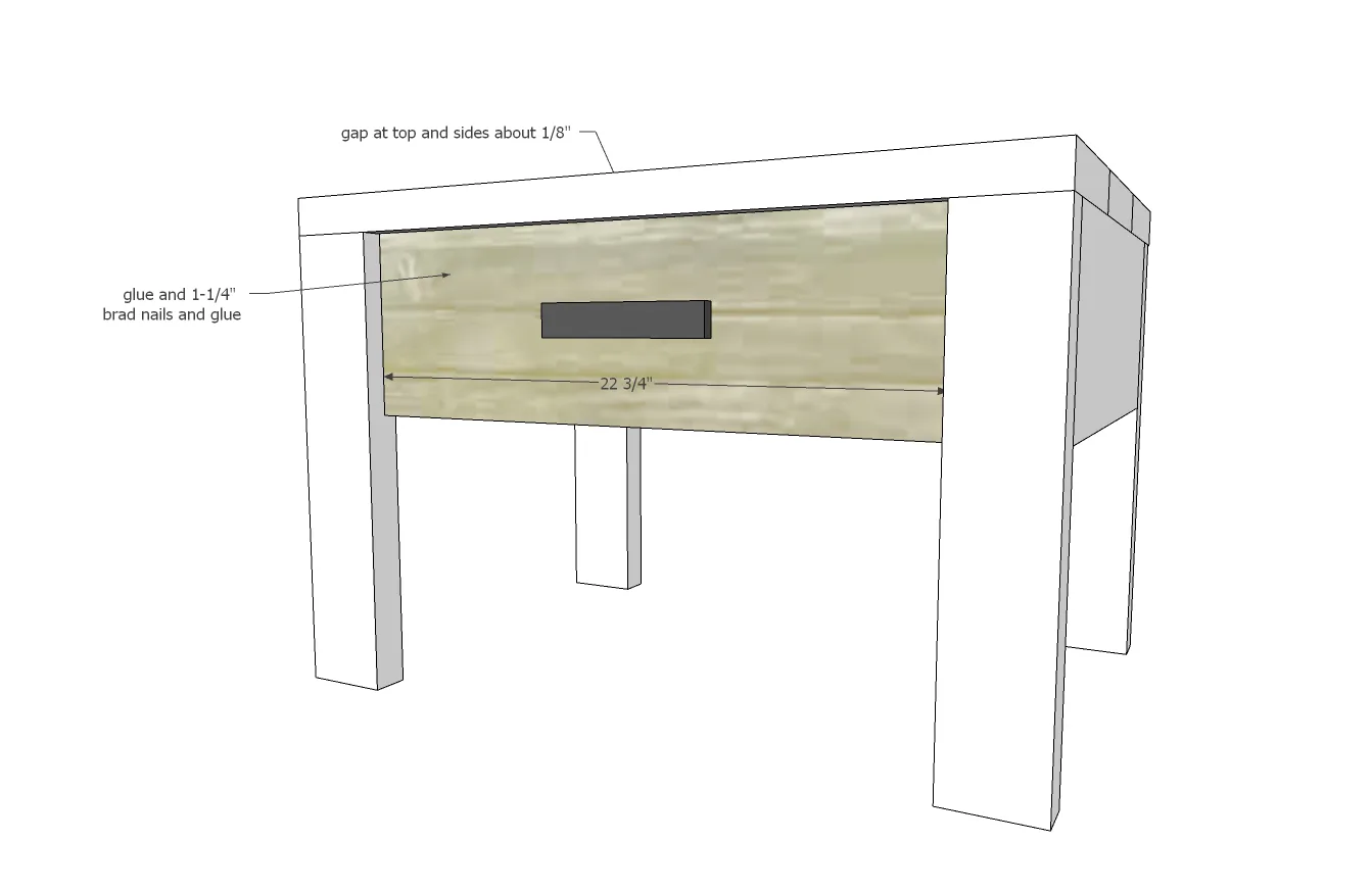 Easy Build End Table or Nightstand with Drawer, step 7