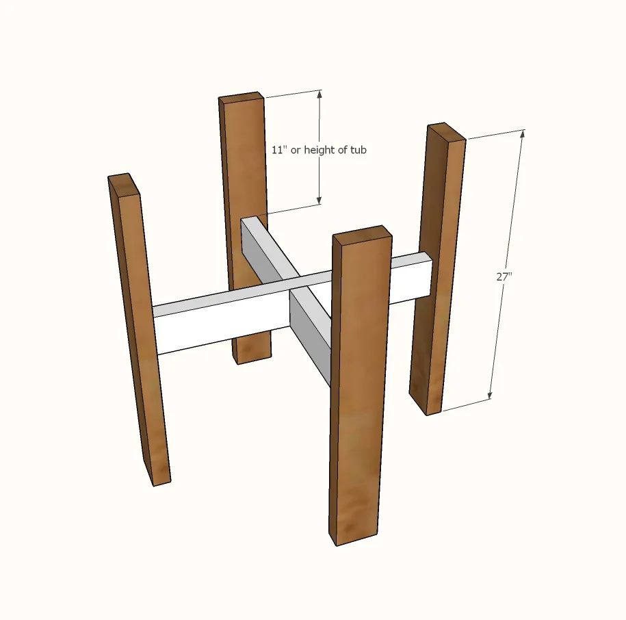 Easy DIY Plant Stand or Beverage Bucket Stand, step 2