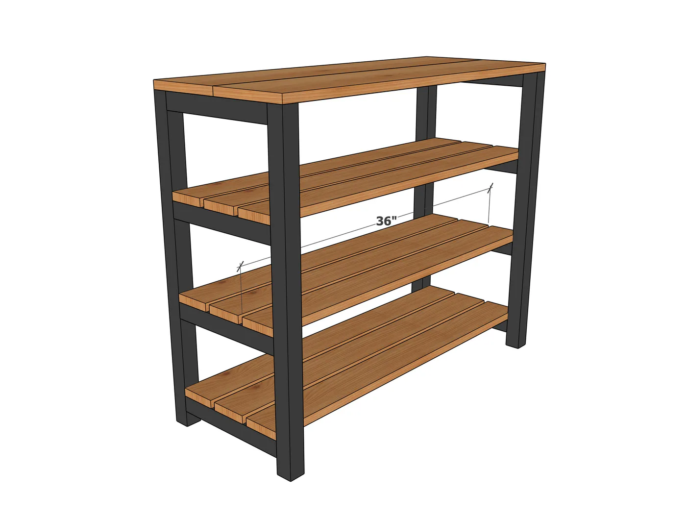 Easy DIY Shoe Storage Console Table, step 3