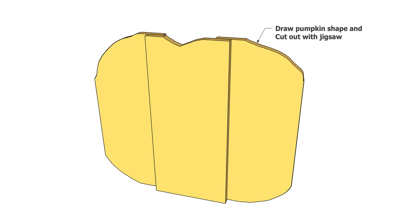 Easy Fence Picket Wood Pumpkin Decor, step 2