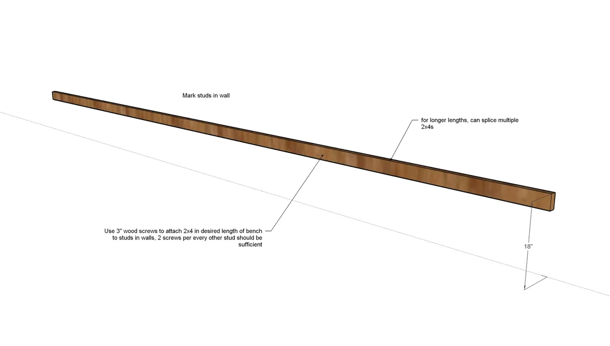 Easy Mudroom Benches or Locker Room Benches, step 1
