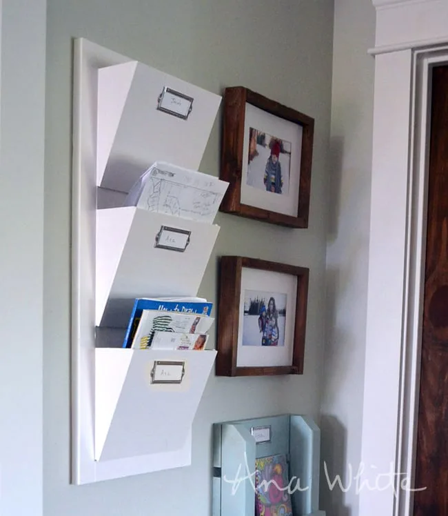 Easy Wall Mail or Magazine Bin Shelf