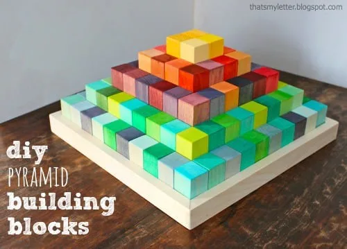 Eco Food Safe Wood Block Pyramid