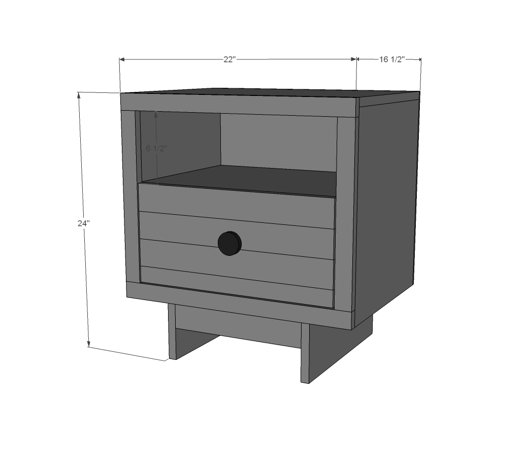Emersen Nightstand dimension diagram 1