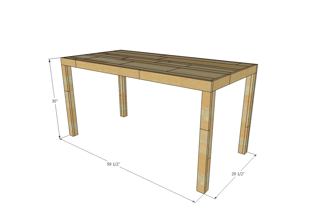 Emmerson Parsons Table dimension diagram 1