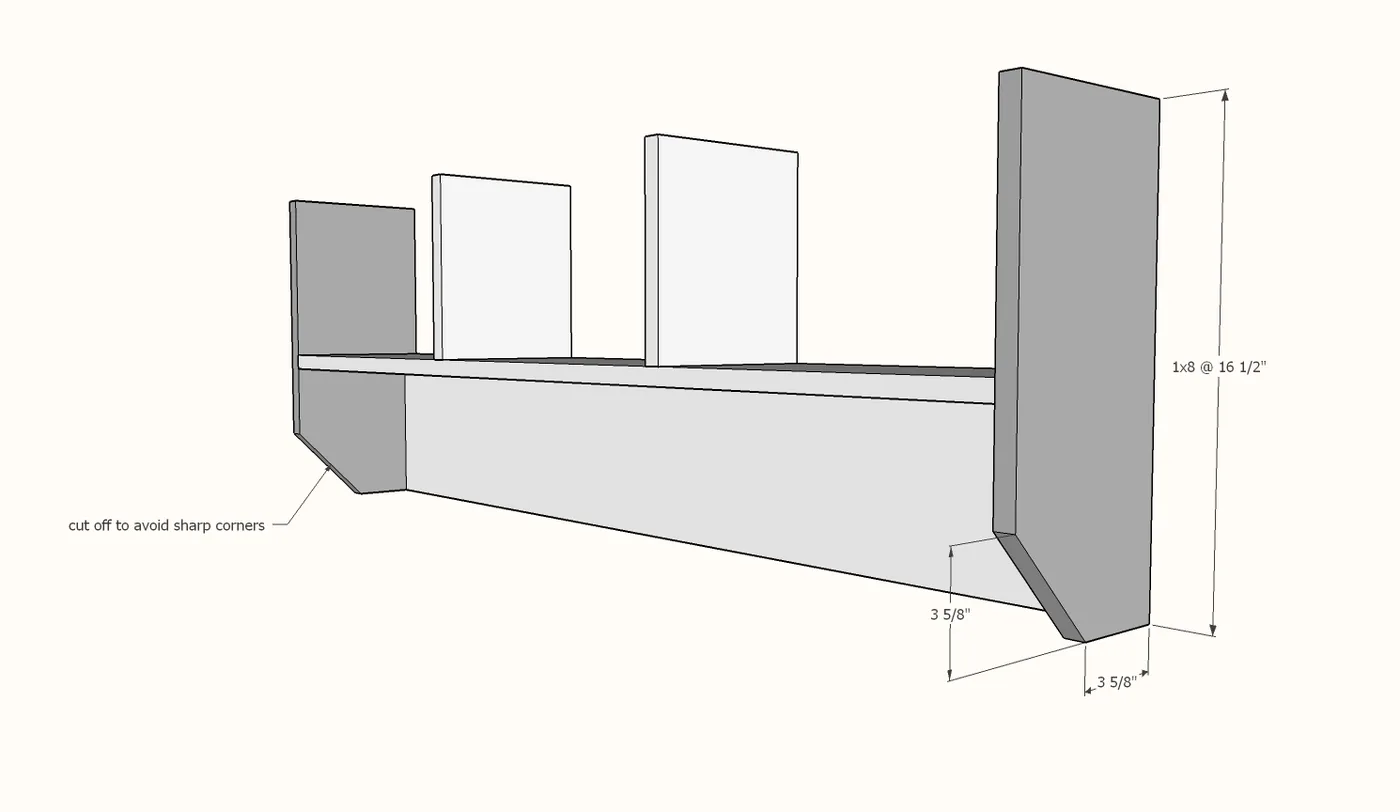 Entryway Bench and Storage Shelf with Hooks, step 11