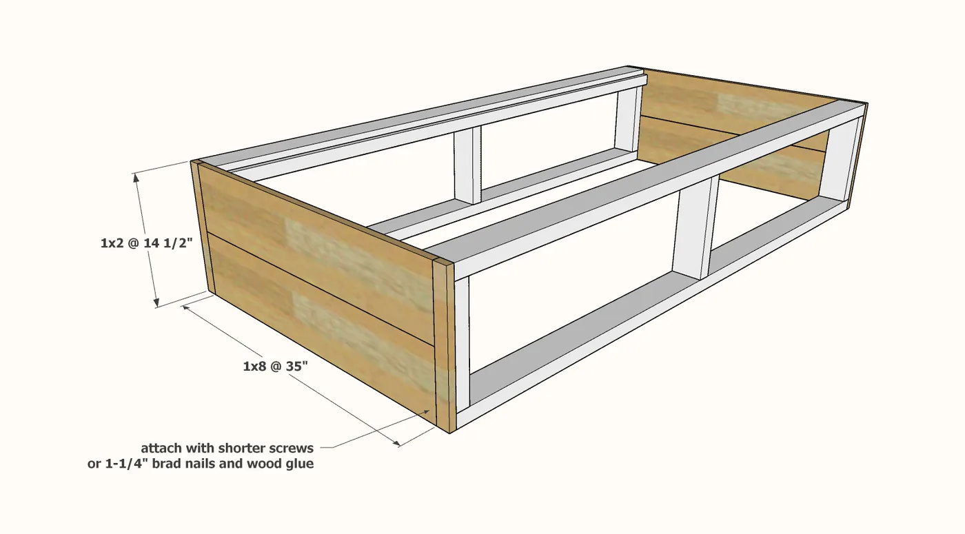 Essential Drawer Bed or Daybed, step 3