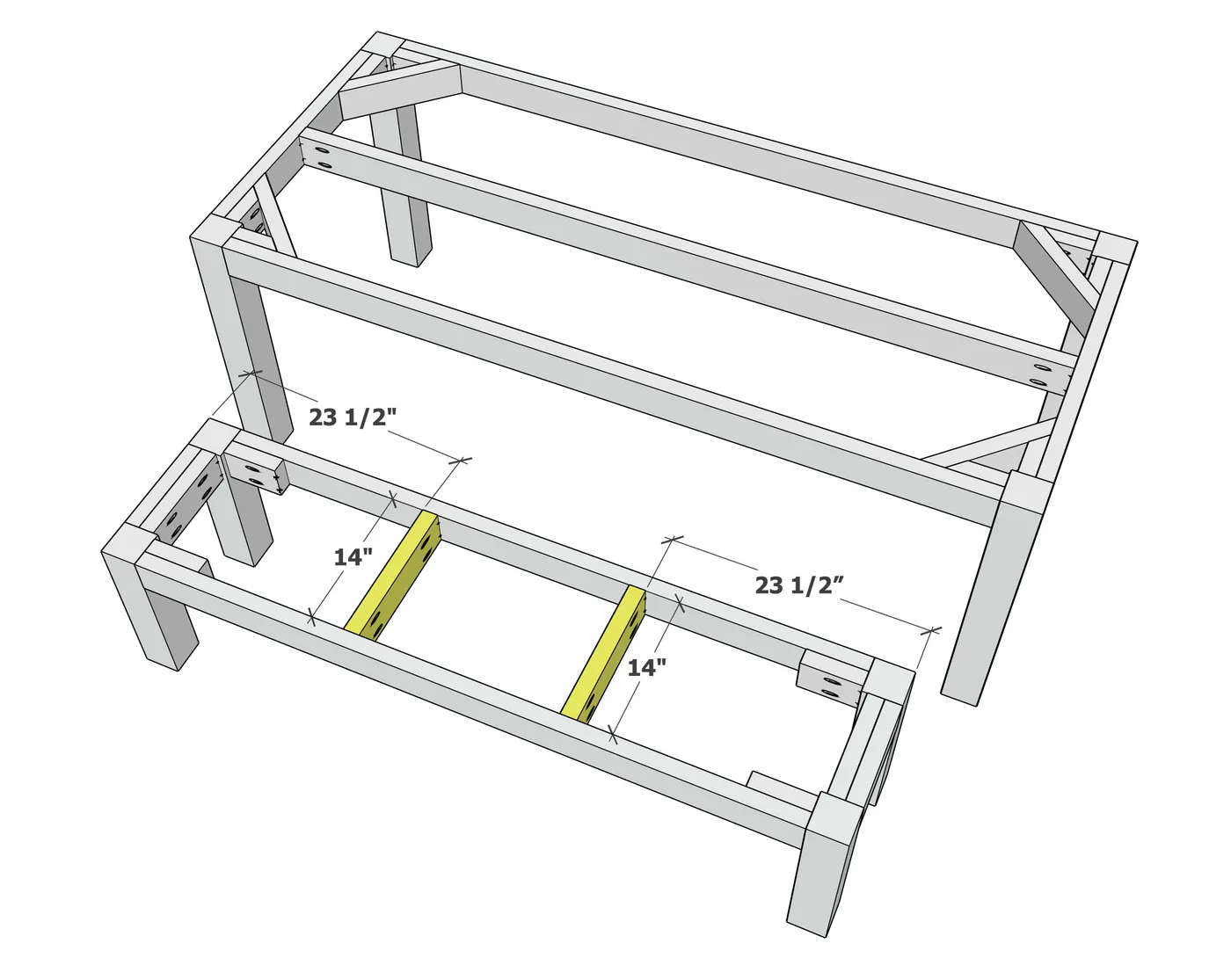 Essential Modern Outdoor Dining Table and Bench Set, step 6