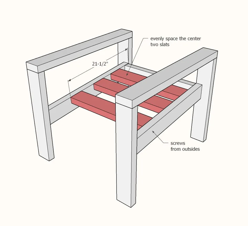 Essential Wood Outdoor Chair Frame for Standard Chair Cushion, step 4