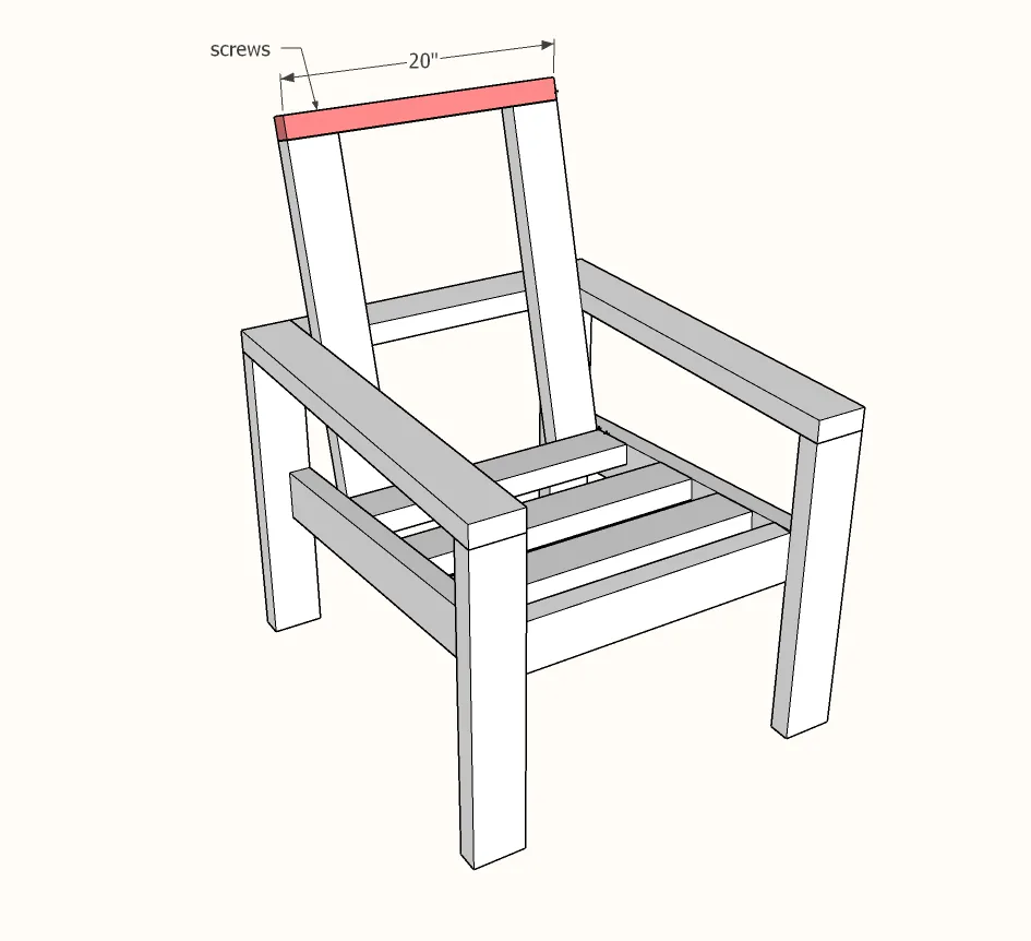 Essential Wood Outdoor Chair Frame for Standard Chair Cushion, step 7
