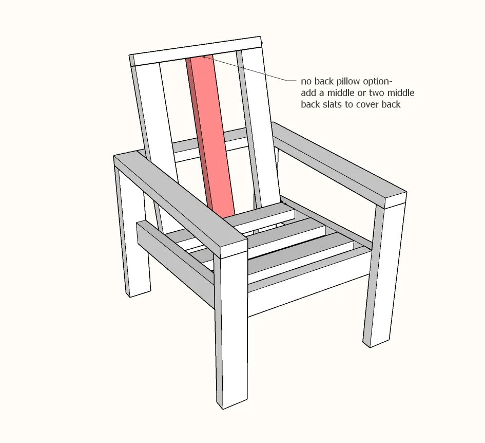 Essential Wood Outdoor Chair Frame for Standard Chair Cushion, step 8