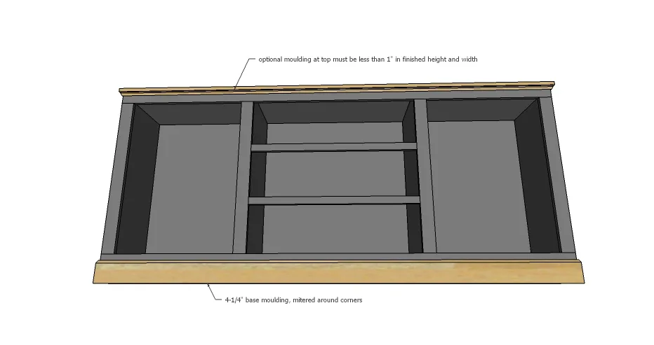 Extra Long Buffet Cabinet with Drawers, step 5
