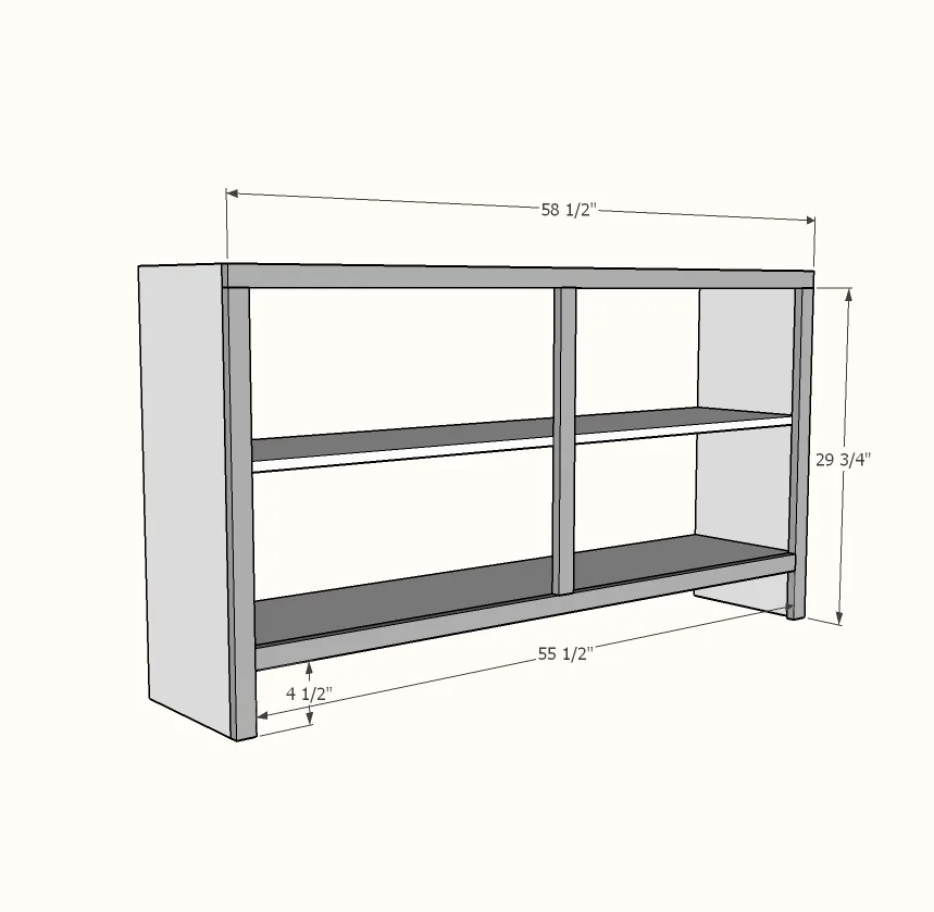Extra Wide Console Bookcase, step 2