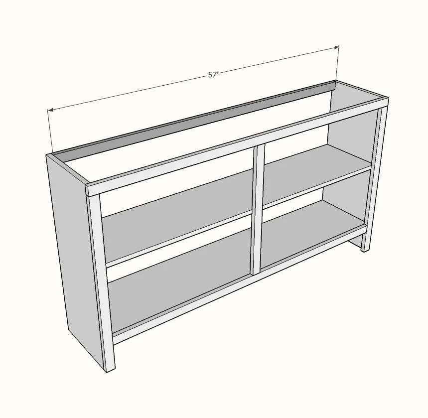 Extra Wide Console Bookcase, step 3