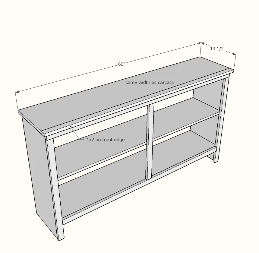Extra Wide Console Bookcase, step 4