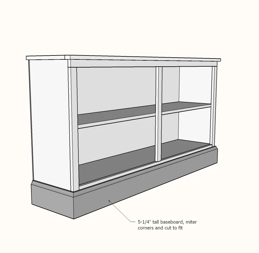 Extra Wide Console Bookcase, step 6