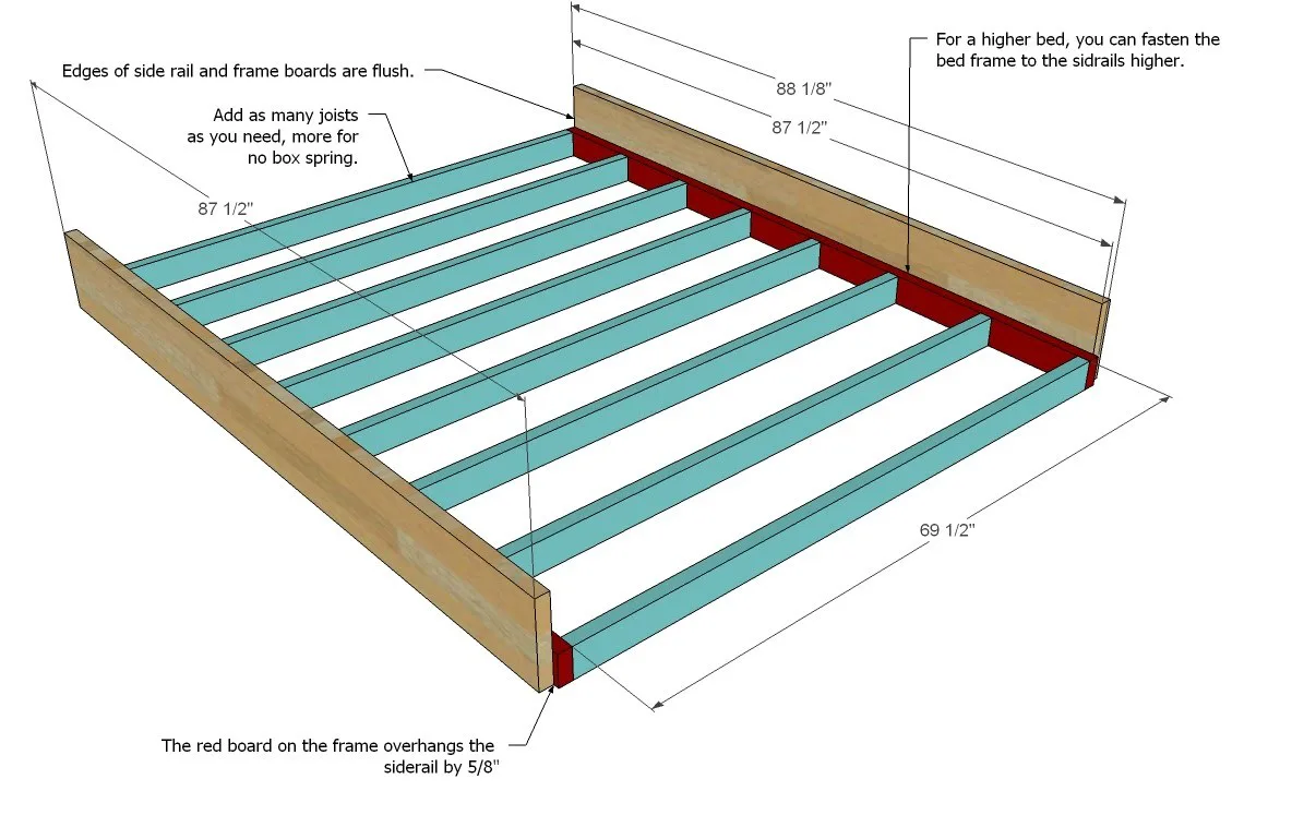 Farmhouse Bed (California King Size), step 8