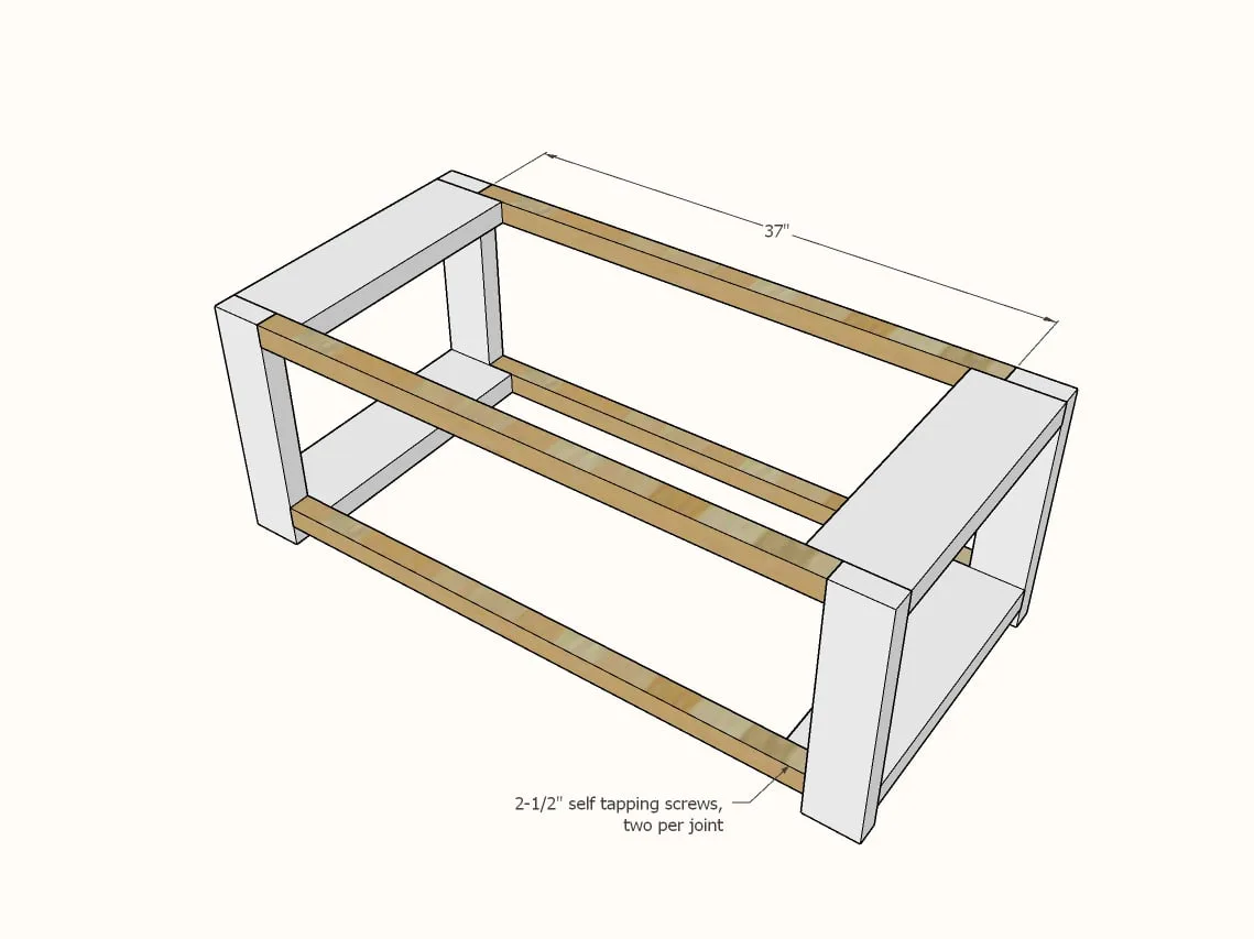 Farmhouse Coffee Table [Beginner/Under $40], step 2