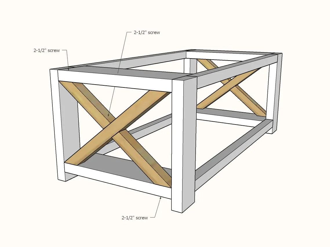 Farmhouse Coffee Table [Beginner/Under $40], step 3