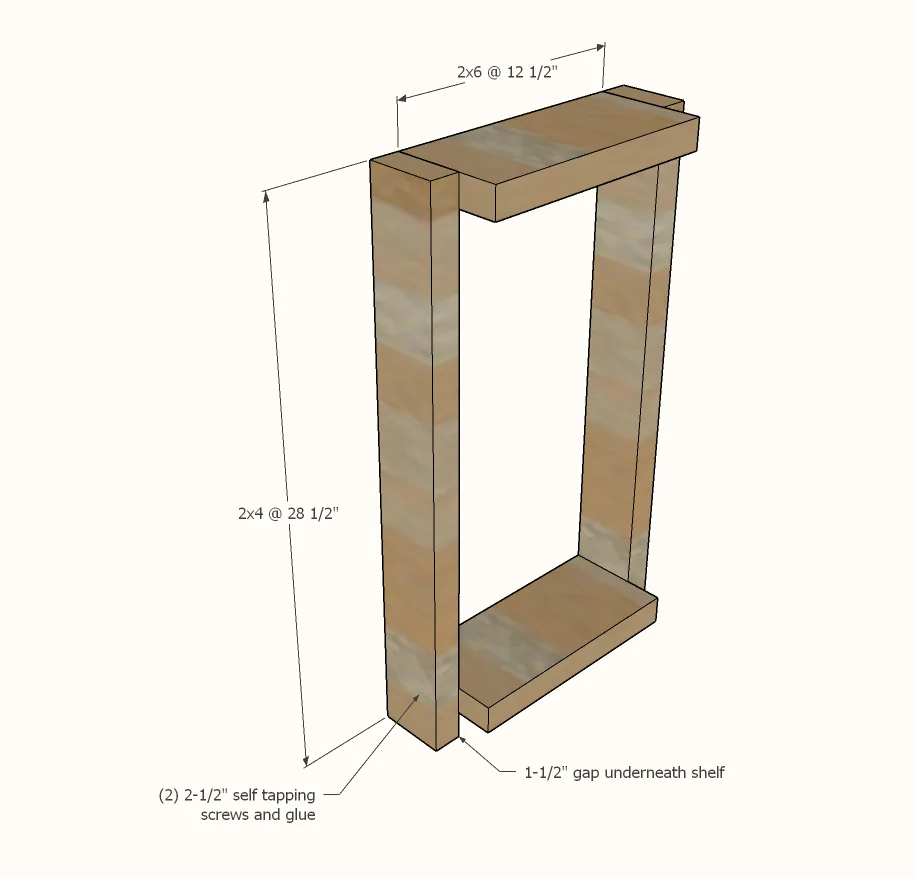 Farmhouse Console Table (Beginner, step 1