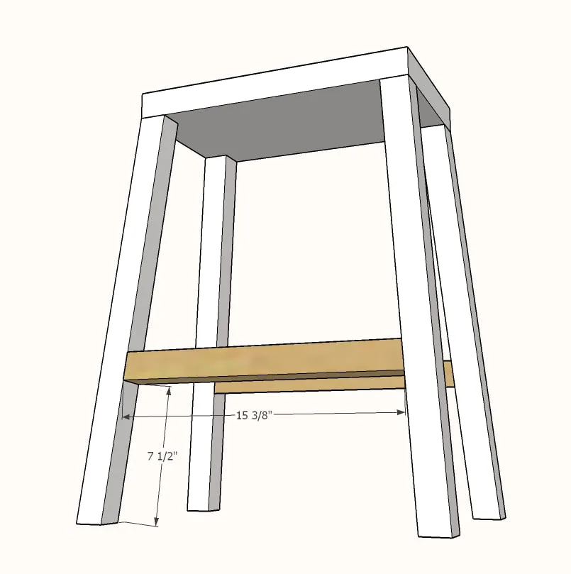 Farmhouse Counter Stools, step 2