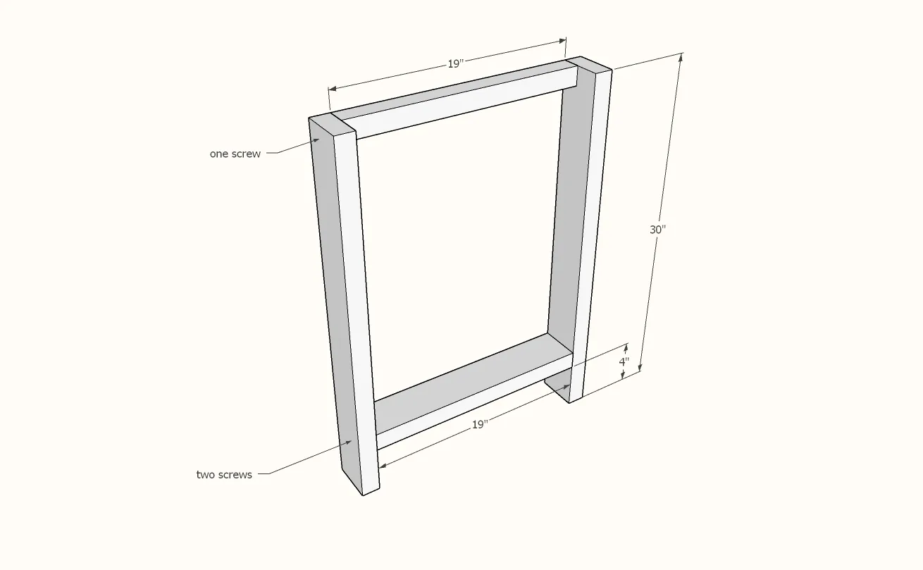 Farmhouse Desk, step 1
