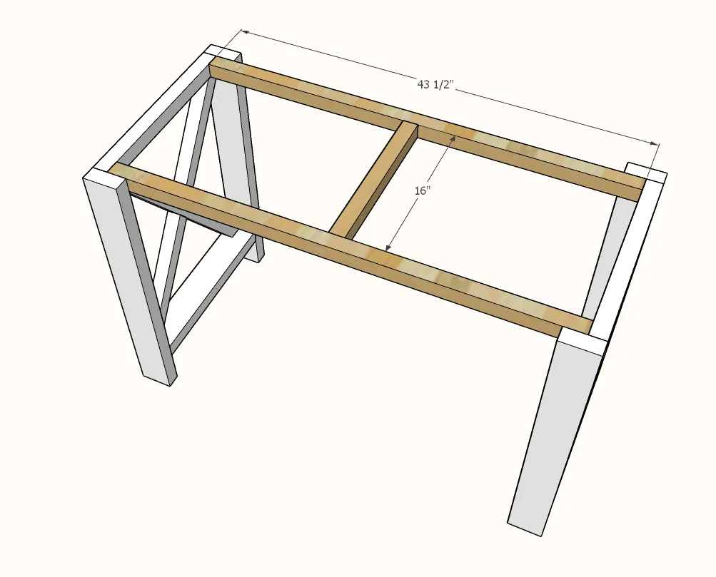 Farmhouse Desk, step 3