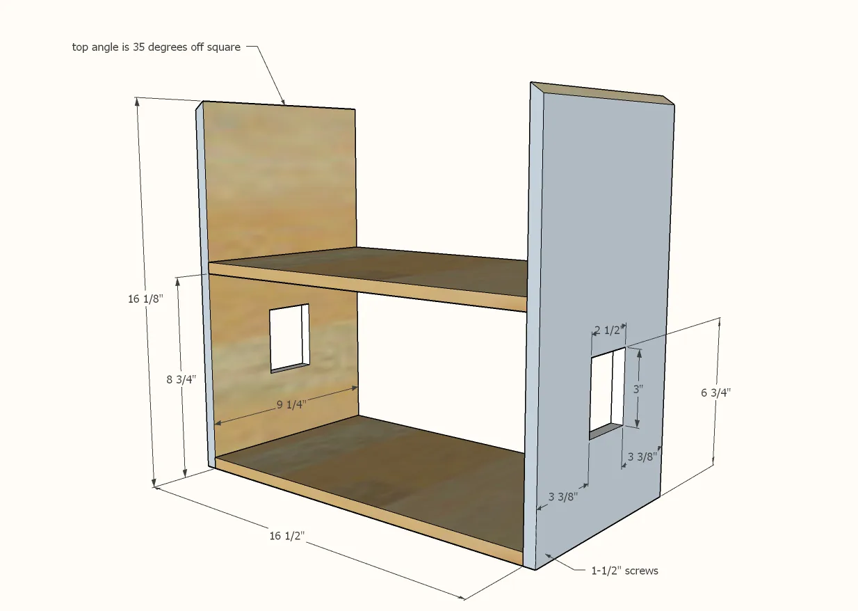 Farmhouse Dollhouse, step 1