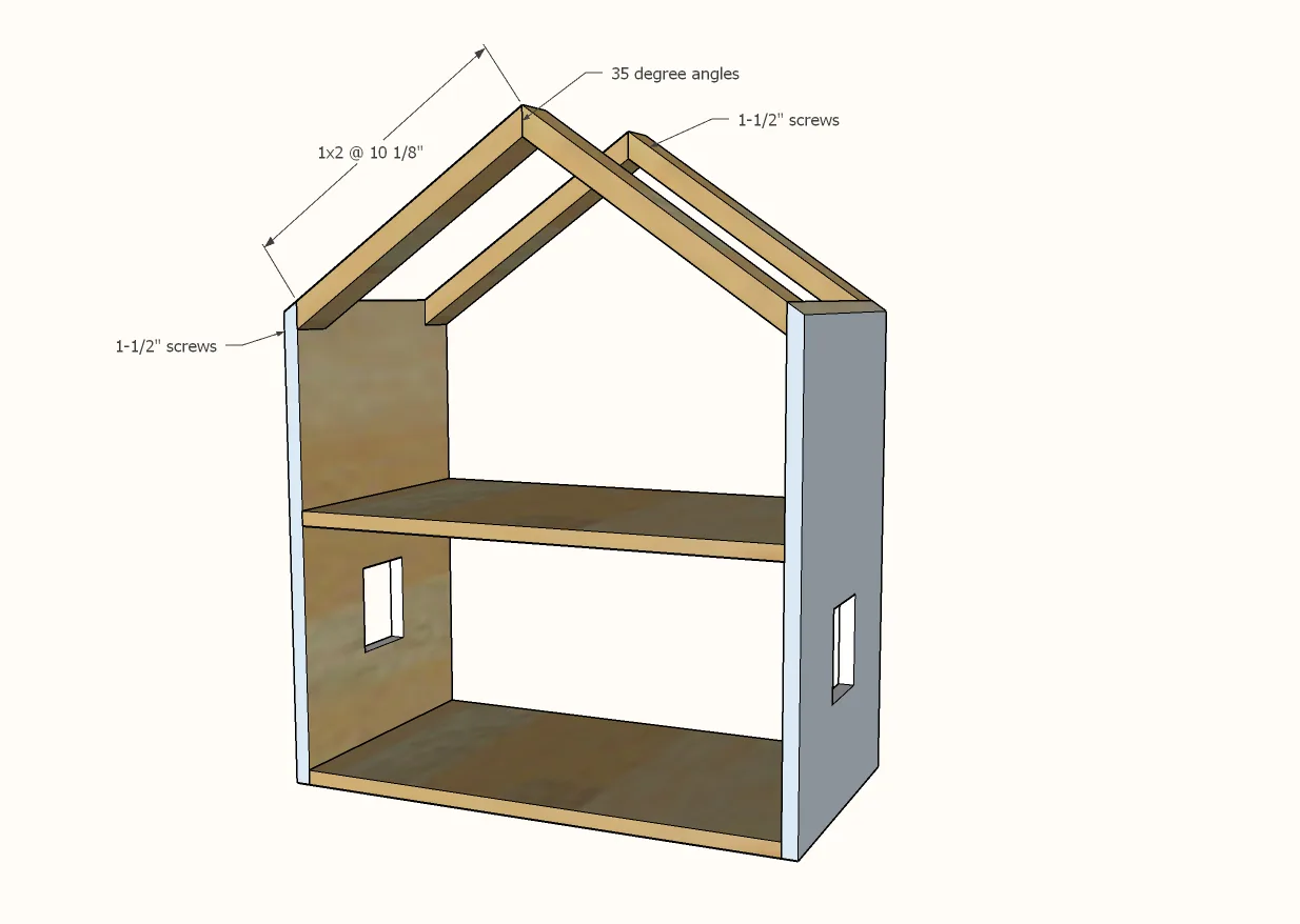 Farmhouse Dollhouse, step 2