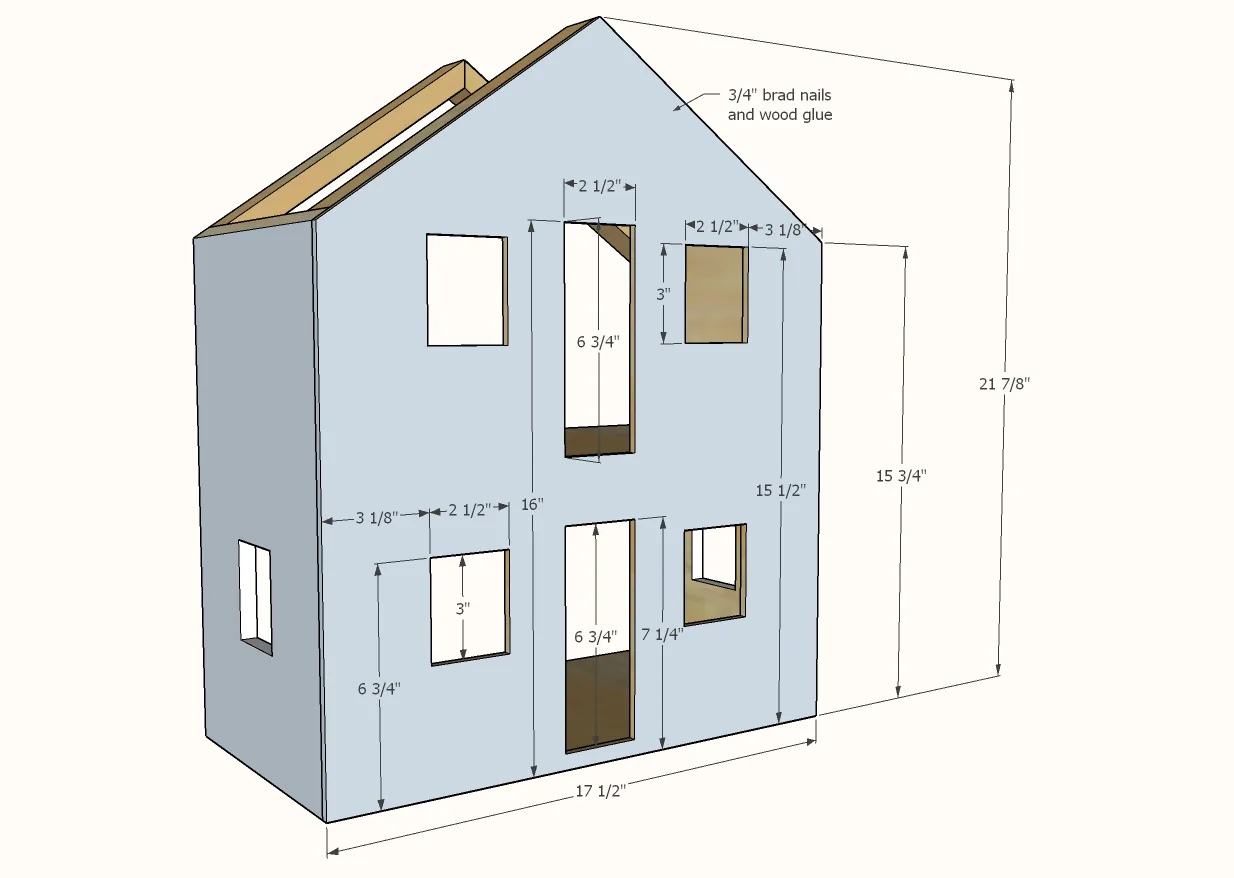 Farmhouse Dollhouse, step 3