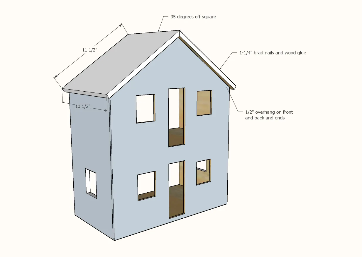 Farmhouse Dollhouse, step 4