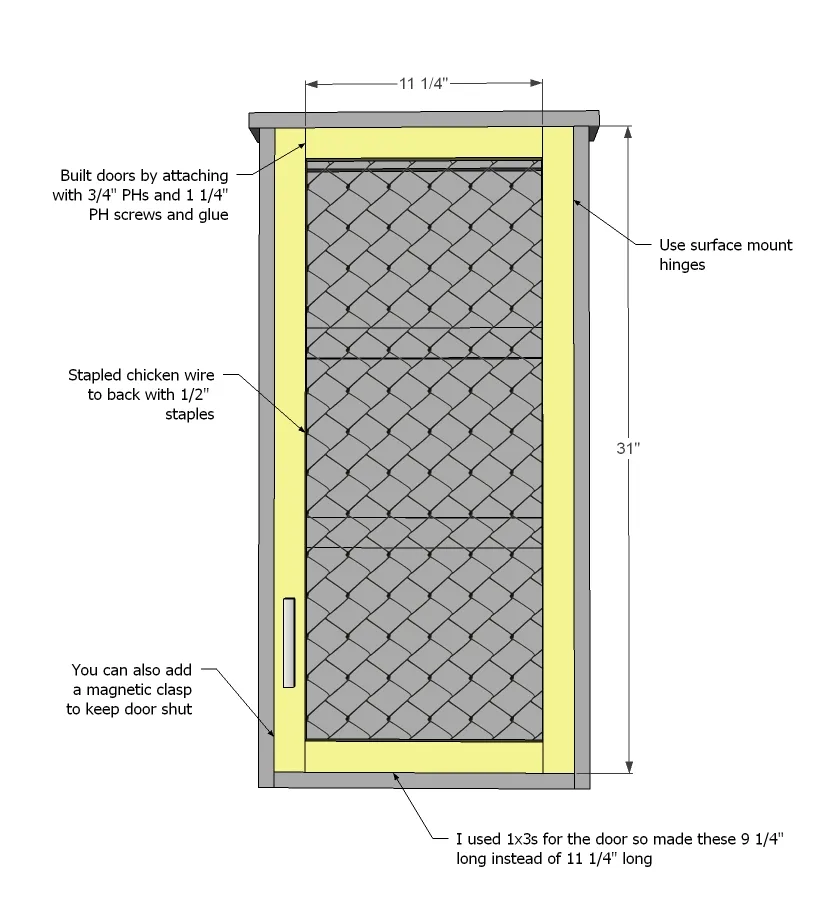 Farmhouse Jewelry Wall Cabinet, step 5