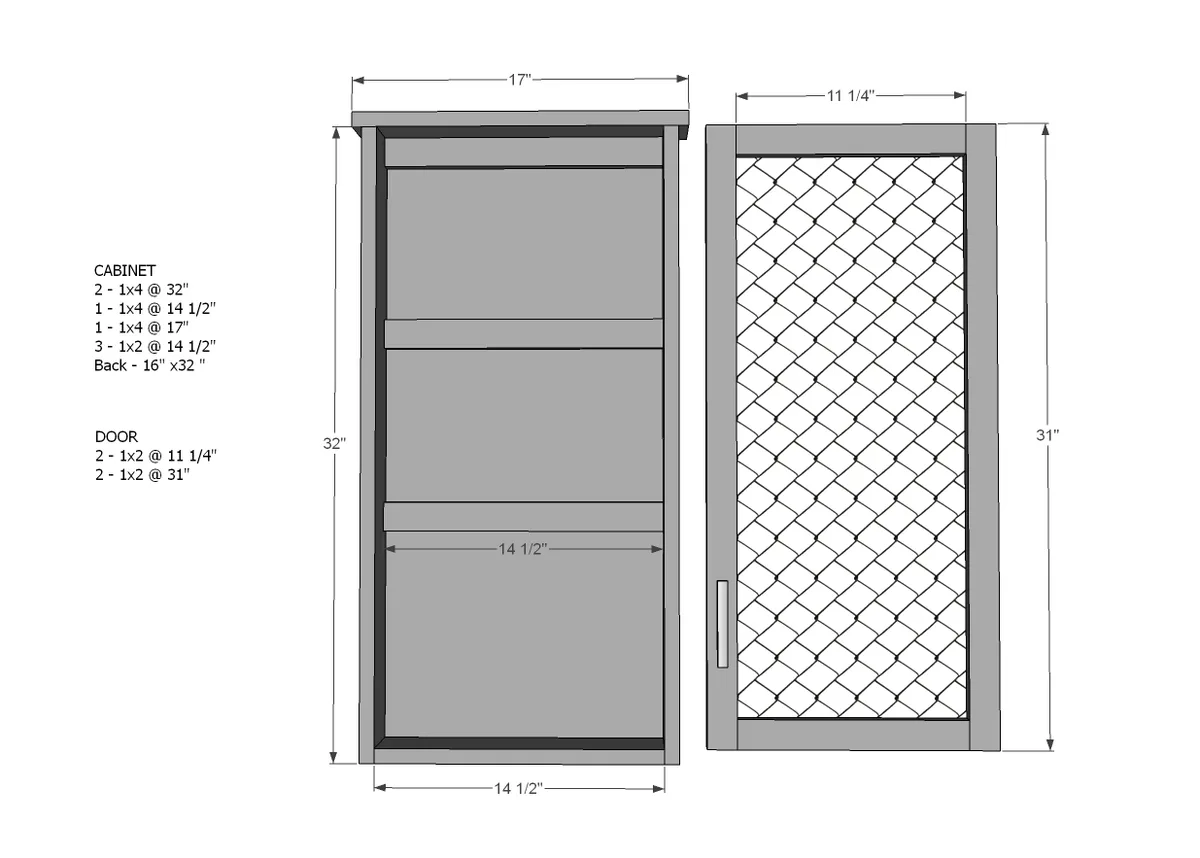 Farmhouse Jewelry Wall Cabinet, step 6