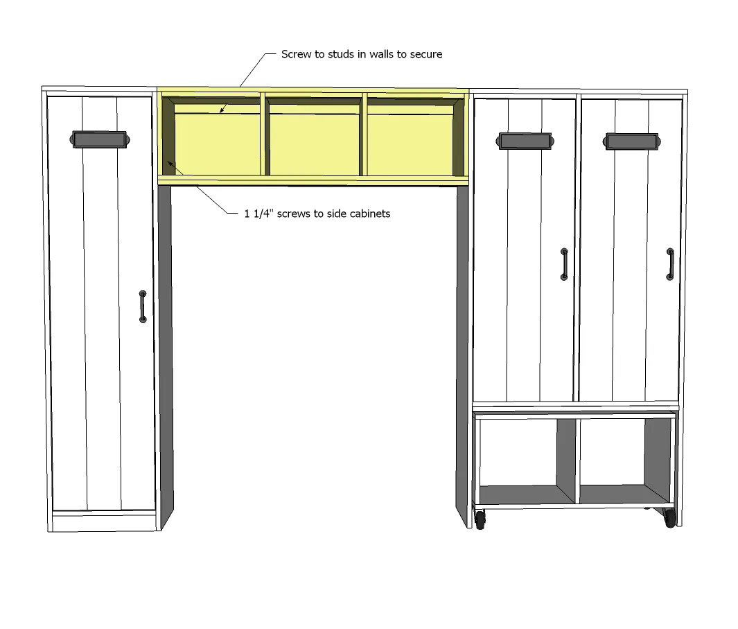 Farmhouse Modular Locker System, step 6
