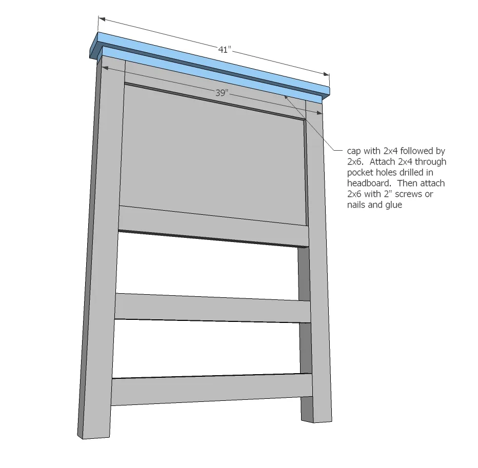 Farmhouse Storage Bed with Drawers (Twin and Full), step 4