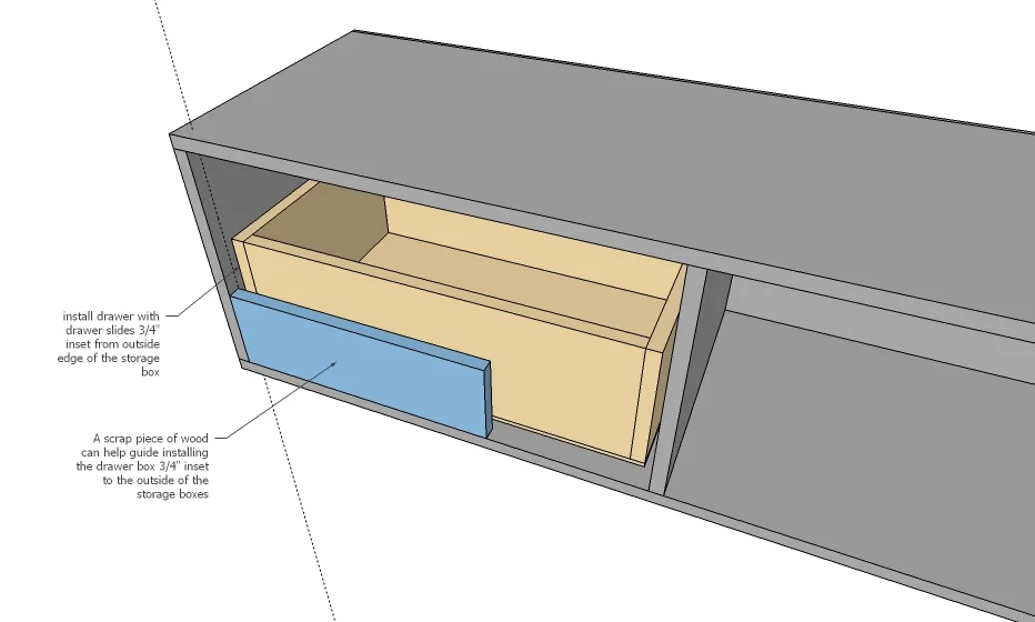 Farmhouse Storage Bed with Drawers (Twin and Full), step 8